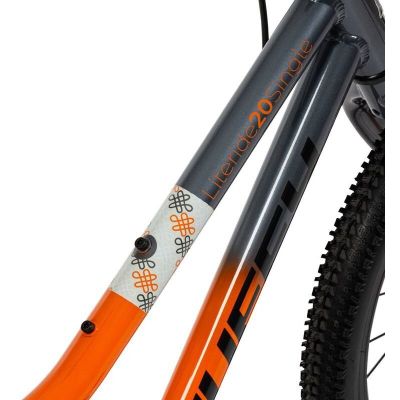 5. Huffy Literide Alu 20” Orange Graphite Bike (23205W)