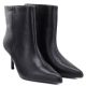 4. Women's leather ankle boots with low heels, black Big Star UU274492