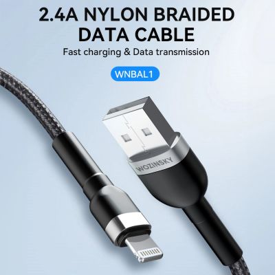 6. Wozinsky WNBAL1 USB-A / Lightning 2.4A cable 1 m - black