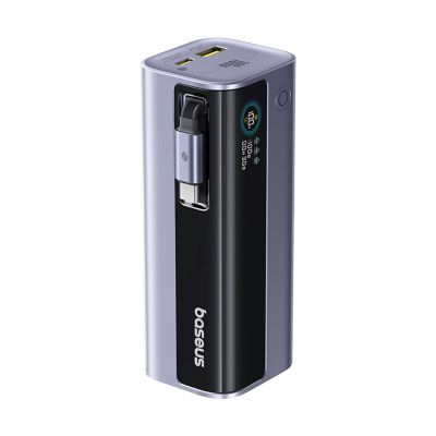 Baseus EnerGeek GR11 10000mAh 100W Power Bank with Retractable Cable - Gray