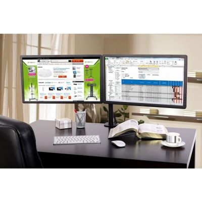 11. TECHLY DOUBLE DESK ARM 2X LED/LCD 13-27 CA