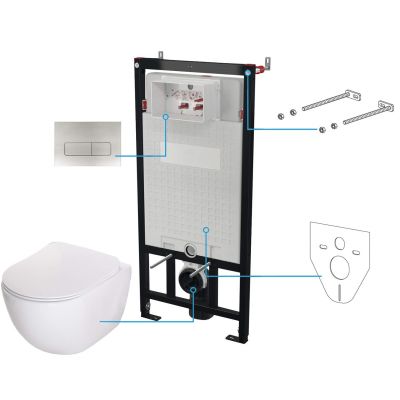 6-in-1 concealed toilet set