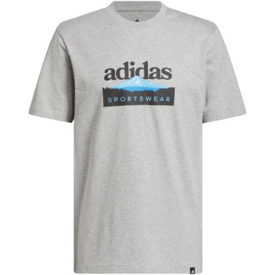 2. adidas Sportsman Mountain Graphic Men's T-Shirt Light Gray KC9253