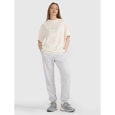 3. Women's oversize printed T-shirt 4F 4FRSS25TTSHF2791-11S