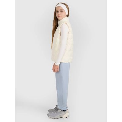 4. Girls' down vest with synthetic filling 4F 4FJRAW25TVJAF323-11S