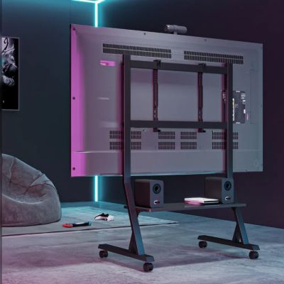 12. TECHLY MOBILE TV STAND 45-90"KG UP TO 60KG ADJUSTABLE AV SHELF