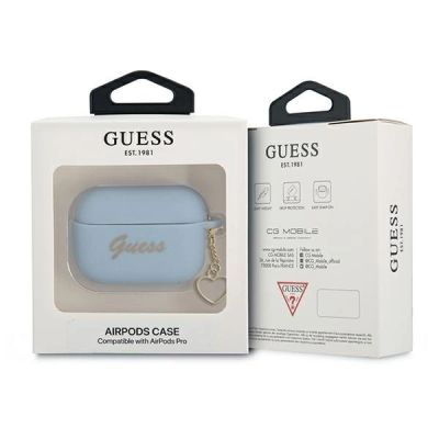 3. Guess GUAPLSCHSB AirPods Pro cover blue/blue Silicone Charm Heart Collection