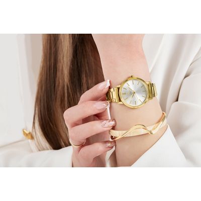 4. Giewont Sapphire Gold Silver Women's Watch GW2360-B2