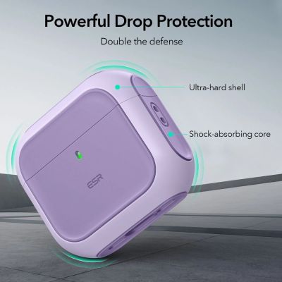 4. ESR Orbit Halolock MagSafe case for Apple AirPods 4 - purple