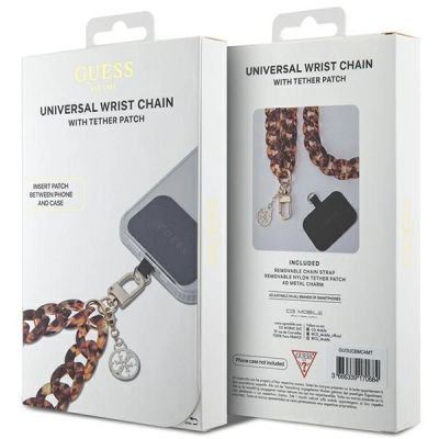 2. Guess GUOUCBMC4MT Universal Big Hand Strap Acetate Acrylic 4G Charm Case