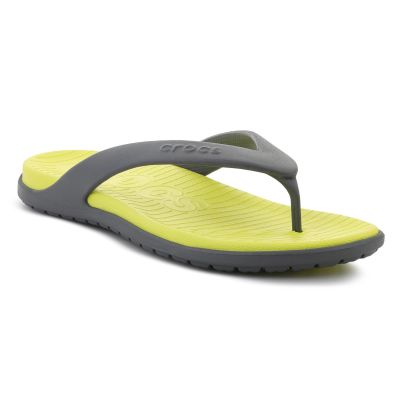 CROCS COAST FLIP SLATE GRAY/CITRUS 212035-0GG