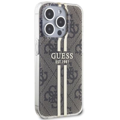 4. Guess IML 4G Gold Stripe case for iPhone 15 Pro - brown