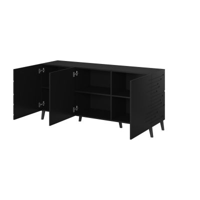 2. NOVA chest of drawers 155x40x72 black matt