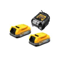 DEWALT BATTERY 18V 1.7Ah POWERSTACK 2pcs + CHARGER DCB1102