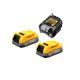 DEWALT BATTERY 18V 1.7Ah POWERSTACK 2pcs + CHARGER DCB1102
