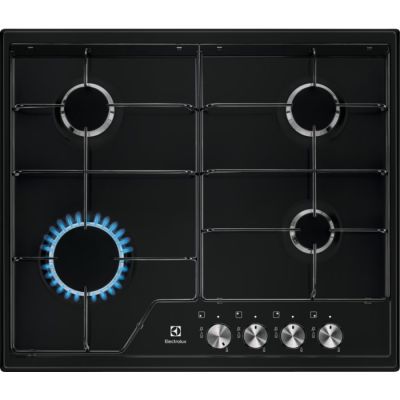 ELECTROLUX EGS6424K gas hob black enamel