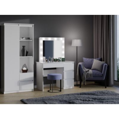 3. MIJAS DESK SET RIGHT WHITE + MARINA MIRROR