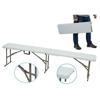 15. FOLDING CATERING BENCH 183X28X43CM WHITE
