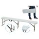 15. FOLDING CATERING BENCH 183X28X43CM WHITE