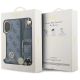 9. Guess 4G Strass Logo & Big Strap Metal Buttons MagSafe Case for iPhone 17 - Blue