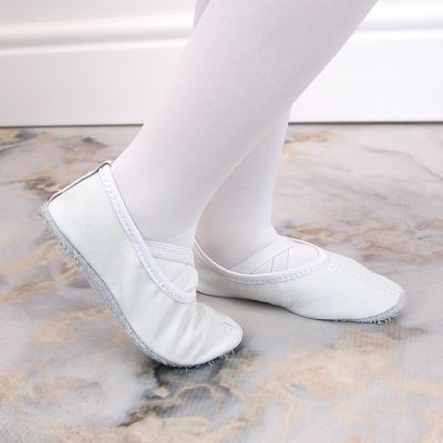 9. Jr Nazo Leather Dance Ballet Shoes with Elastic Bands White