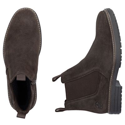 5. Men's brown insulated leather Chelsea boots Rieker 33180-28
