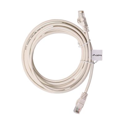 2. Patchcord U/UTP Lanberg PCU5-10CC-0300-W (RJ45 - RJ45; 3m; UTP; cat. 5e; white)