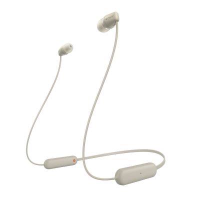 2. Sony WI-C100 Wireless In-Ear Bluetooth Calls/Music Headset Beige