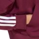 5. Women's adidas Essentials 3-Stripes French Terry Quarter-Zip Burgundy Sweatshirt KF8316