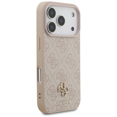 4. Guess 4G Small Classic Logo MagSafe Case for iPhone 18 Pro / 17 Pro - Pink