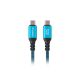 LANBERG USB-C CABLE M/M USB4 0.5M 240W 8K 60HZ BLACK-BLUE