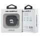 3. Karl Lagerfeld Silicone Karl Head 3D Case for AirPods 4 - Black