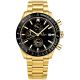 Men's Watch Giewont Chronograph Sapphire Gold Black GW8720-B4