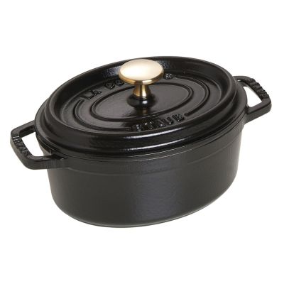 Staub Oval Cast-Iron Pot – 1 L, Black
