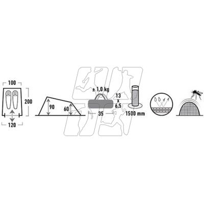 7. High Peak Minilite Tent 2os 10157