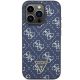3. Guess 4G Triangle Metal Logo case for iPhone 15 Pro - blue