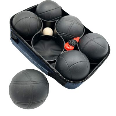 4. 6-PIECE PETANQUE BALLS - BLACK BOULE, ENERO PRO COVER