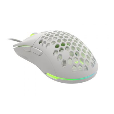 12. Genesis Krypton 750 Light 8000 DPI Gaming Mouse PAW3333 RGB White Gaming Mouse