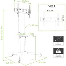 TECHLY MOBILE TV STAND LED/LCD 30-65 INCHES 60KG 1