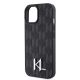 6. Karl Lagerfeld KLHCP15SPKLPKLK iPhone 15 / 14 / 13 6.1" black/black hardcase Leather Monogram Hot Stamp Metal Logo