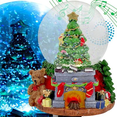LED SNOW GLOBE WITH MUSIC, 8 MELODIES, 16.5 × 13 × 12 CM, CHRISTMAS TREE