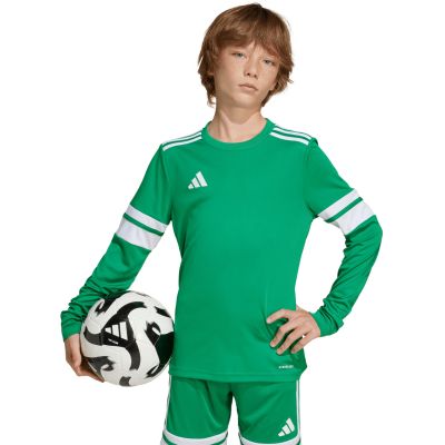 5. adidas Squadra 25 Long Sleeve Kids T-Shirt Green JN7491