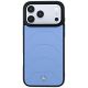 3. Mercedes Leather Mesh with Bow Line MagSafe Case for iPhone 18 Pro Max / 17 Pro Max - Blue