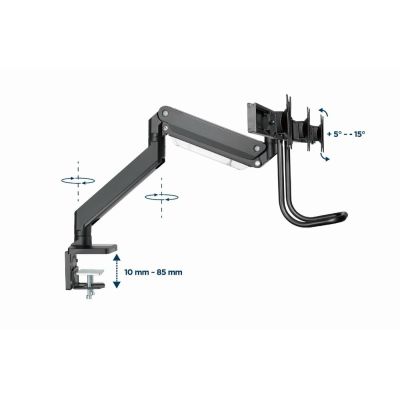 12. GEMBIRD ADJUSTABLE DESK ARM/MOUNT FOR 3 MONITORS 17-27, VESA 100X100MM, UP TO 6 KG