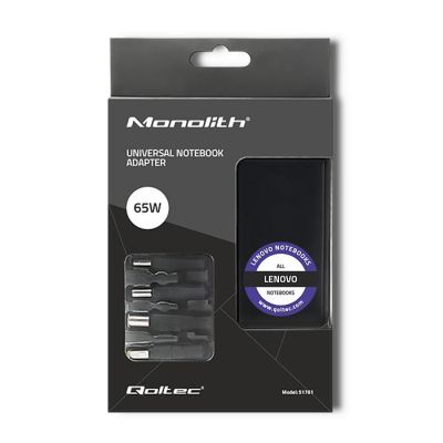 3. QOLTEC POWER SUPPLY SPECIALIZED FOR LENOVO | 65W | 4 PLUGS