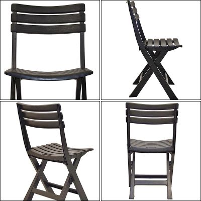 41. SET OF 4 FOLDABLE PLASTIC CATERING CHAIRS KOMODO ANTHRACITE