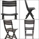 41. SET OF 4 FOLDABLE PLASTIC CATERING CHAIRS KOMODO ANTHRACITE