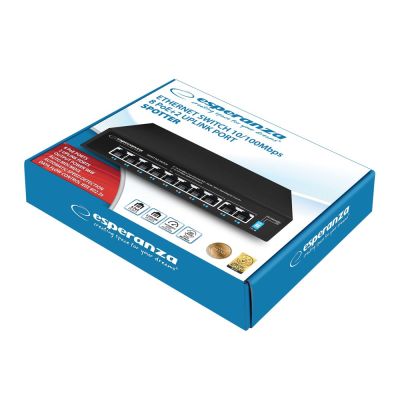 4. ESPERANZA SWITCH 10-PORT POE 10/100M 96W SPOTTER ENS106