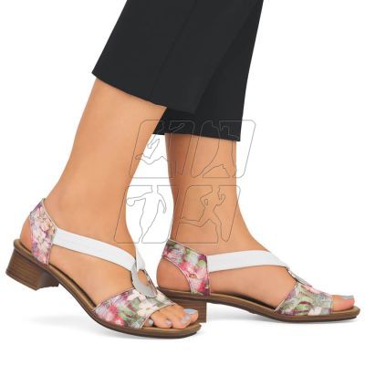 9. Comfortable floral sandals Rieker W RKR334C multicolor