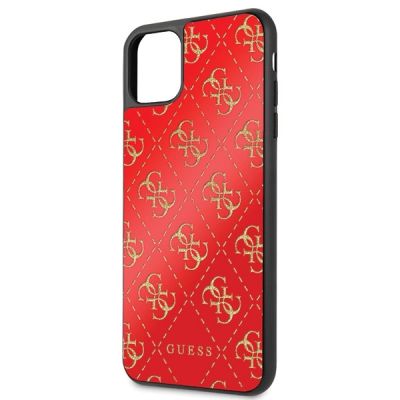 3. Guess GUHCN654GGPRE iPhone 11 Pro Max red/red hard case 4G Double Layer Glitter